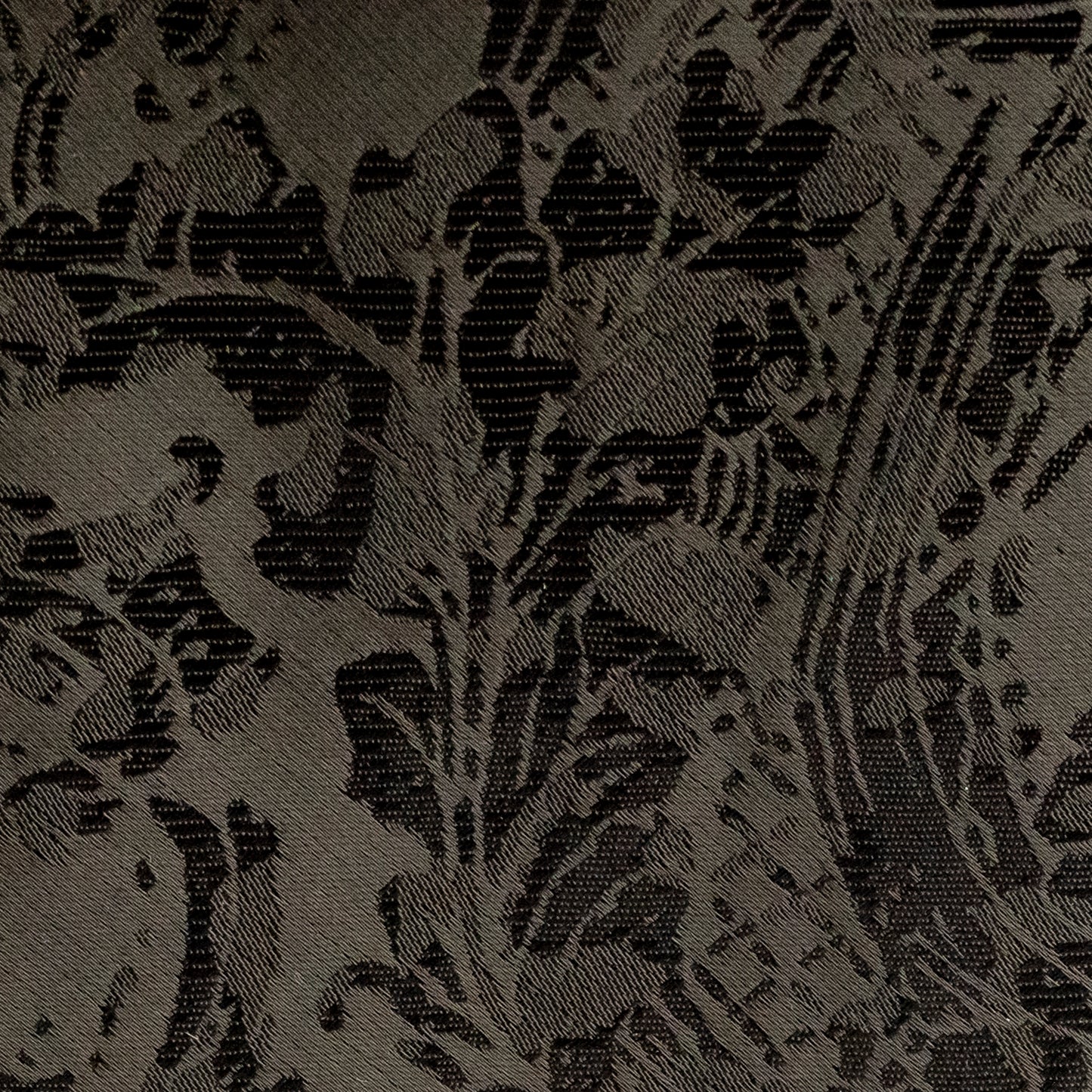 Dark gray fabric with intricate floral pattern