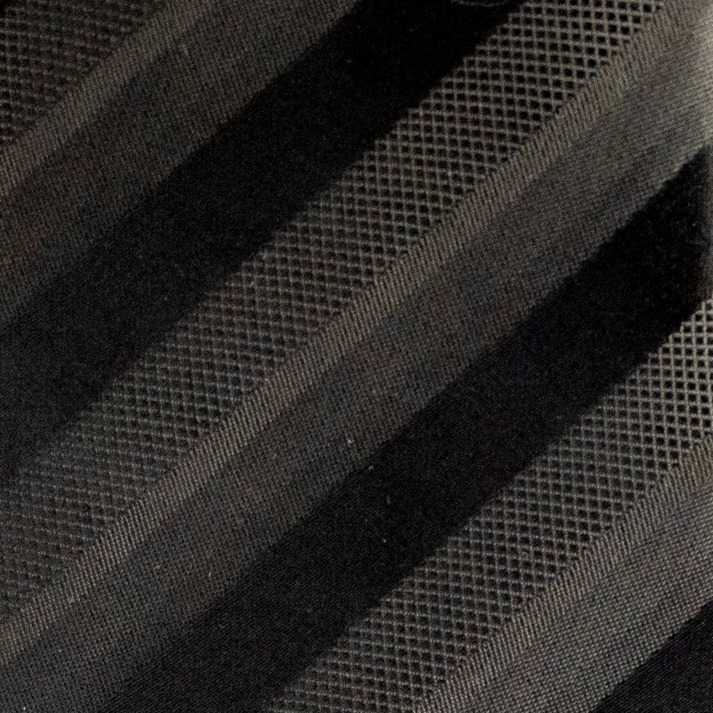 Close-up of black textured fabric with a subtle pattern