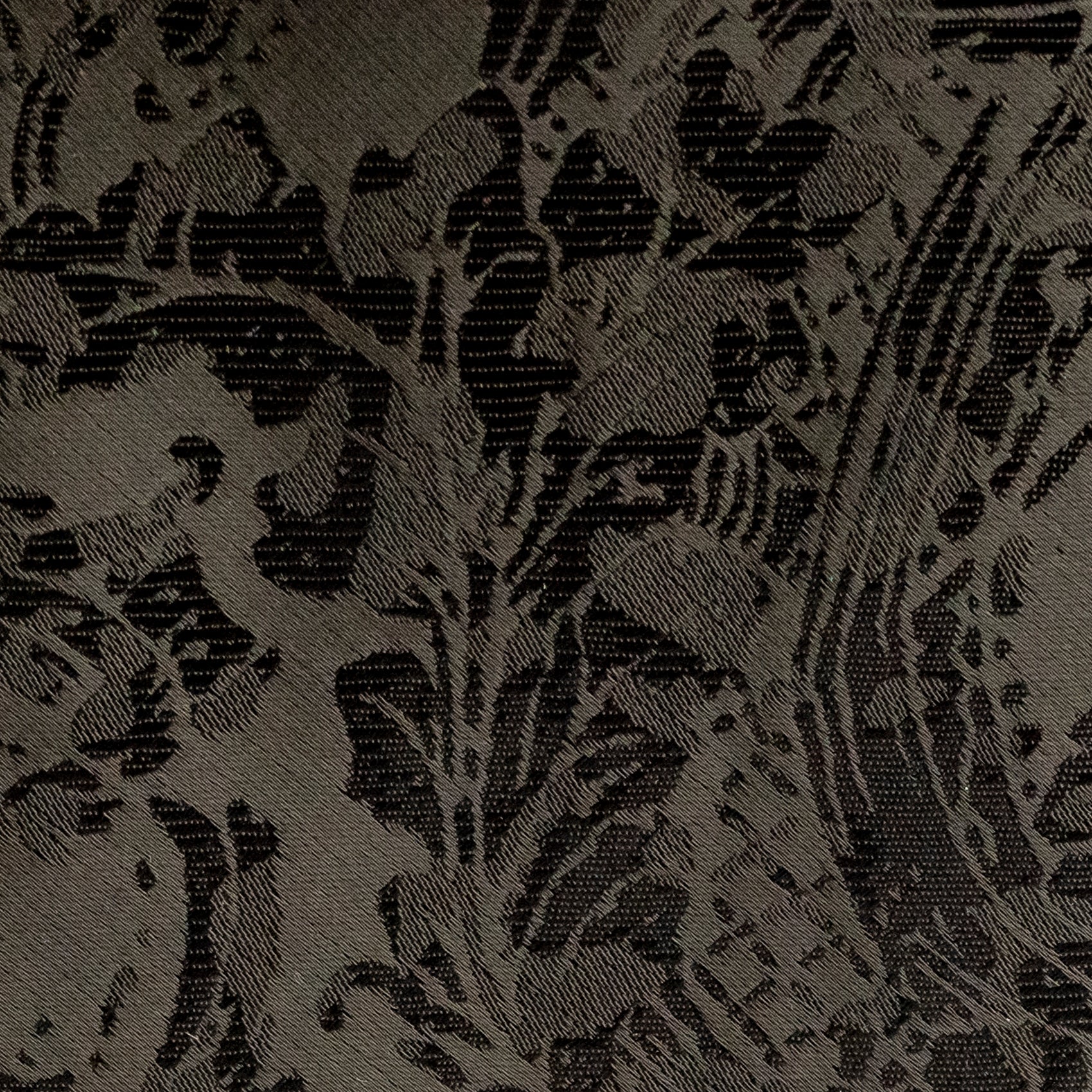 Dark gray fabric with intricate floral pattern